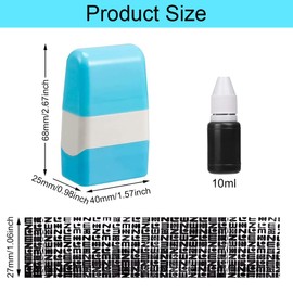 Word Tape Rolling Stamp, Data Protection Rolling Stamp, Camouflage Identity Theft Protection Roll Stamp, Identity Theft Prevention Stamp, for Identity Privacy