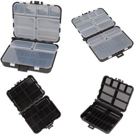 OKVGO 3pcs per Set Fishing Tackle Box of Fishing Accessories Storage Organizer Box for Sea and Carp Coarse Fishing Lures Hooks Swivels Baits Beads Tube Sleeves Clips 3 Size Black