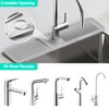 24 Inch Longer Faucet Mat for Kitchen Sink [5°Slope Fast