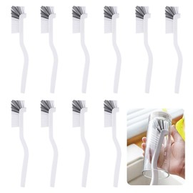 YIHAOH 10 Stück Multifunktions Spülbürste, Arbeitssparende Langstielige Reinigungsbürste, Gebogene Küchenbürste, Reinigt Totraumfrei, Geeignet für Küchenspülen, Tassen, Sojamilchmaschinen