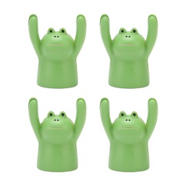 4Pcs Desktop Card Holder Resin Cartoon Animal Shape Cute Message Photo Clip for Office School Frog Decoration