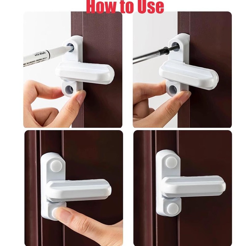 PAIKIUU 2 Pack Sash Jammer Door Jammer Window Security Locks