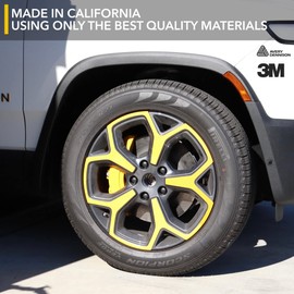 TWRAPS Vinyl Covers for 21in Road Wheels for Rivian R1T and Rivian R1S, Satin Black Spokes Color Wrap Chrome Delete, Close OEM Matching and Car Wash Safe