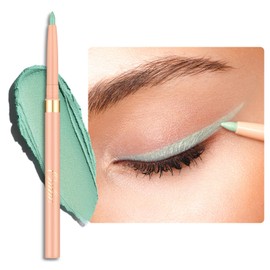 OULAC Matte Green Eye Liner Pencils Waterproof, Smudge-proof Retractable Eyeliner Lasts 24H +, Highly Pigmented and Smooth, Long-lasting Formula, Vegan (11) Mint