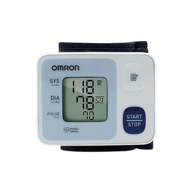 OMRON HEM-6124 – Baumanómetro Digital de Muñeca Portátil con Sensor de Posición, Inflado Personalizado y Detección de Latidos Irregulares