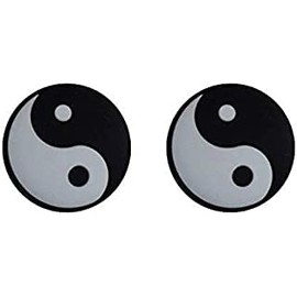 TT Sports Tennis Mute Set of 2 in Various Designs (Yin Yang, Wine, Cocktail, Tennis Ball, Hearts) Tennis Dampener in Various Designs Vibration Damper (Yin Yang)