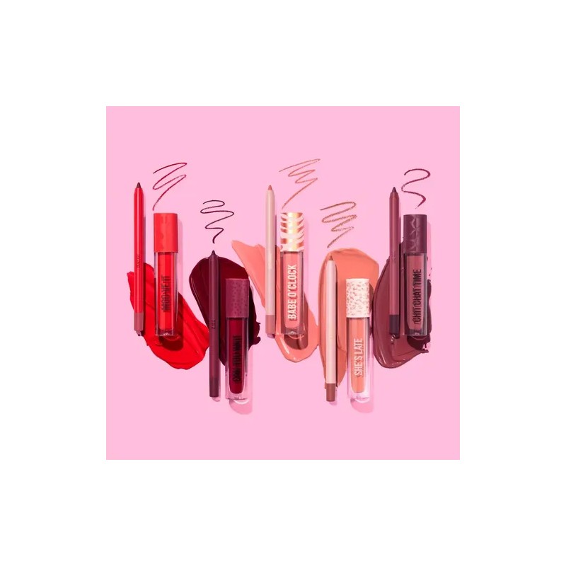 Kit Labial Mate Beauty Creations Availabilippy + Delineador Color She´s