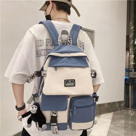 Student bag backpack light daily color dream casual navy Single Item