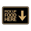 Signs ByLITA Classic Framed, Pick Up Food Here Sign (Black