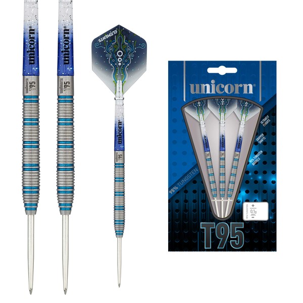Unicorn Unisex's T95 CORE XL Blue Type 1 95% Tungsten Steel TIP Darts, 24g