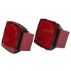 Pair LED Square Lights 12V Trailer Tail Brake Lamp High