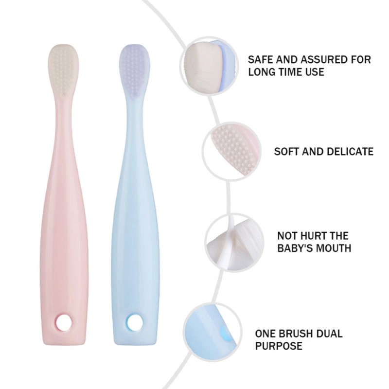  2 Pcs Baby Toothbrush Toddler Teethbrush Kids Toothbrushes Children
