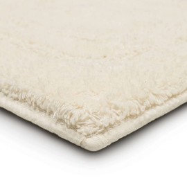 HNU Natural Shower Rugs for Bathroom Size 1 9" x 2 10', Extremely Soft Plush Versatile Durable & Functional 100% Cotton Reversible Luxuriously Thick | All Season Extraordinary Absorbency Long Lasting