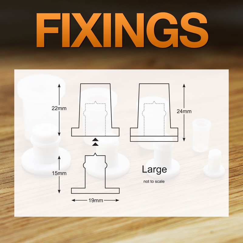 Large Nylon Plastic Sign locators - Stand-Off Fixings (Pack of