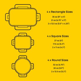 JoyJolt 24pc Borosilicate Glass Storage Containers with Lids | 12 Airtight/Freezer Safe Food Storage Containers for Pantry and Kitchen | Meal Prep Container for Lunch | Glass Tupperware Set