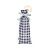 Wpc. 1663-214-002 Folding Umbrella, Bicolor Gingham Mini Brown Rain Umbrella,