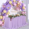 2 Layer Lavender Chiffon Table Skirt 14FT for Rectangle Tables