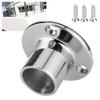Base Rail Fitting, 316 Stainless Steel Round Stanchion Base 90