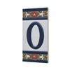 Spanish Flower Ceramic Tile and Frame Letter O