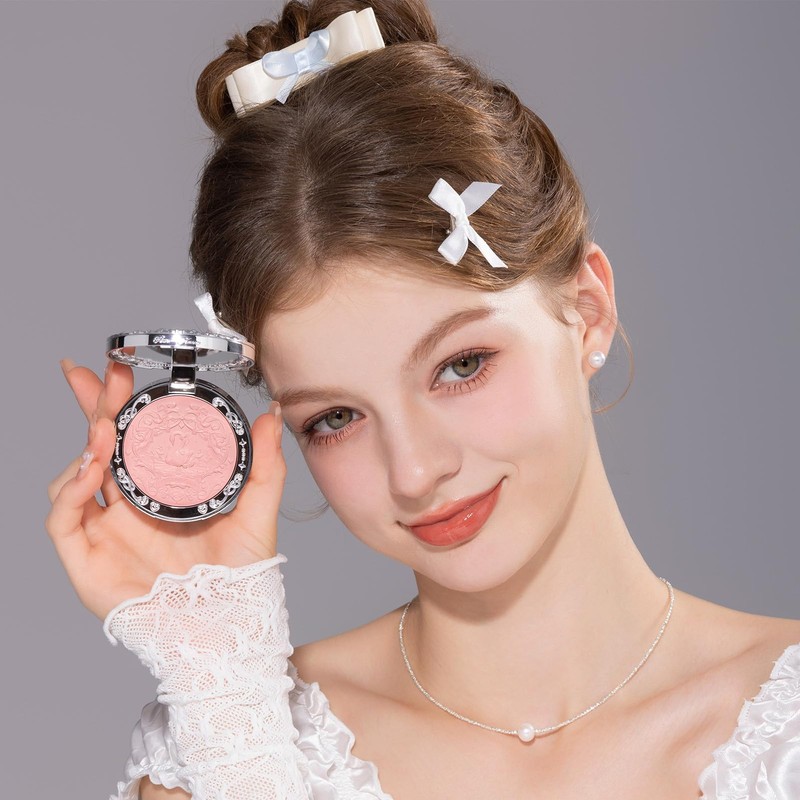 Flower Knows Swan Ballet Embossed Blush,Pink Matte Finish,Buildable & Blendable