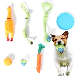 VIOSOON Juguete Interactivo para Perro Juguetes para Perros Afilar los Dientes Resistente a Las Mordeduras Halcón Shiba Inu Gato Interactivo Pet Set Dog Supplies Juego de 7 Piezas (7 Piezas)