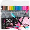 RAGI Brush Pens Set of 24 Watercolour Pens, Felt Tip