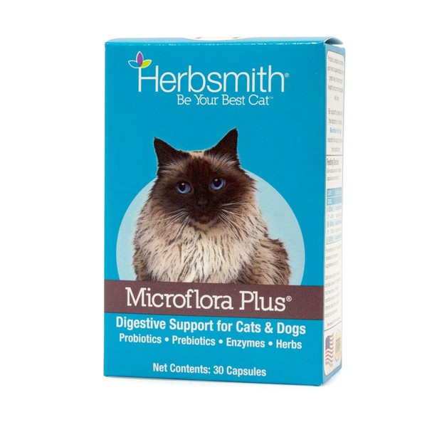 Herbsmith Microflora Plus – 4-in-1 Complete Cat Digestive Aid –