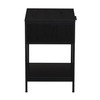 Household Essentials Woven Rattan End Table, Black Oak
