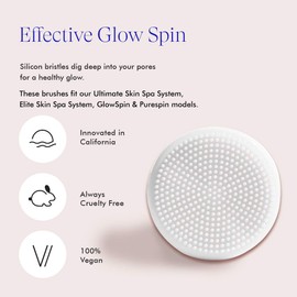 Vanity Planet Replacement Silicon Facial Brush Head compatible with Ultimate Skin Spa & GlowSpin, Water Resistant, Quick-Drying