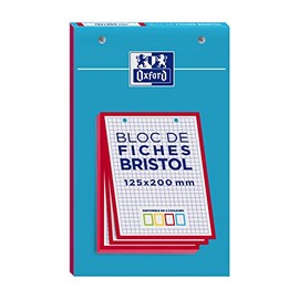 OXFORD Pad of 30 Index Cards 125 x 200 mm Perforated Q5/5 Red