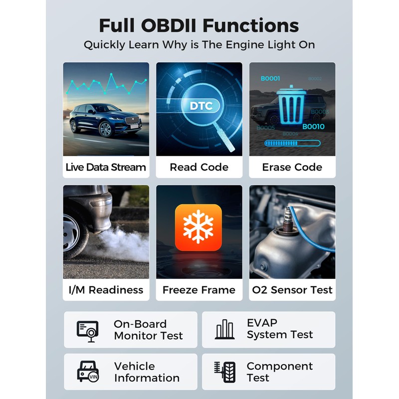 Autel AP2500E Bluetooth Code Reader OBD2 Scanner, Oil Reset, TPMS,