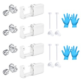 AceFun Helix Piercing Gun Kit, Gold Silver Ear Piercing Gun, Tragus Piercing Gun Kit with Stud Earrings, Safety Stainless Steel Threadless Cartilage Tragus Helix Monroe Earrings Jewellery, Stainless