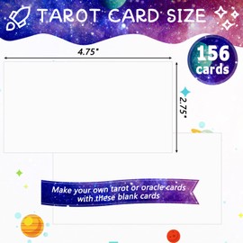 156 Pcs Blank Tarot Cards Deck with Case, Standard Tarot Size 2.76 x 4.72 Inch, Make Your Own Tarot Cards Oracle Blank Deck of Cards for Adults Kids DIY Playing Divination, Easy to Write (White)