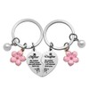 Mother Daughter Heart Keychains Set Birthday Mothers Day Gifts for