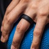 ThunderFit Silicone Wedding Ring for Men (4 Black Rings, 11.5-12