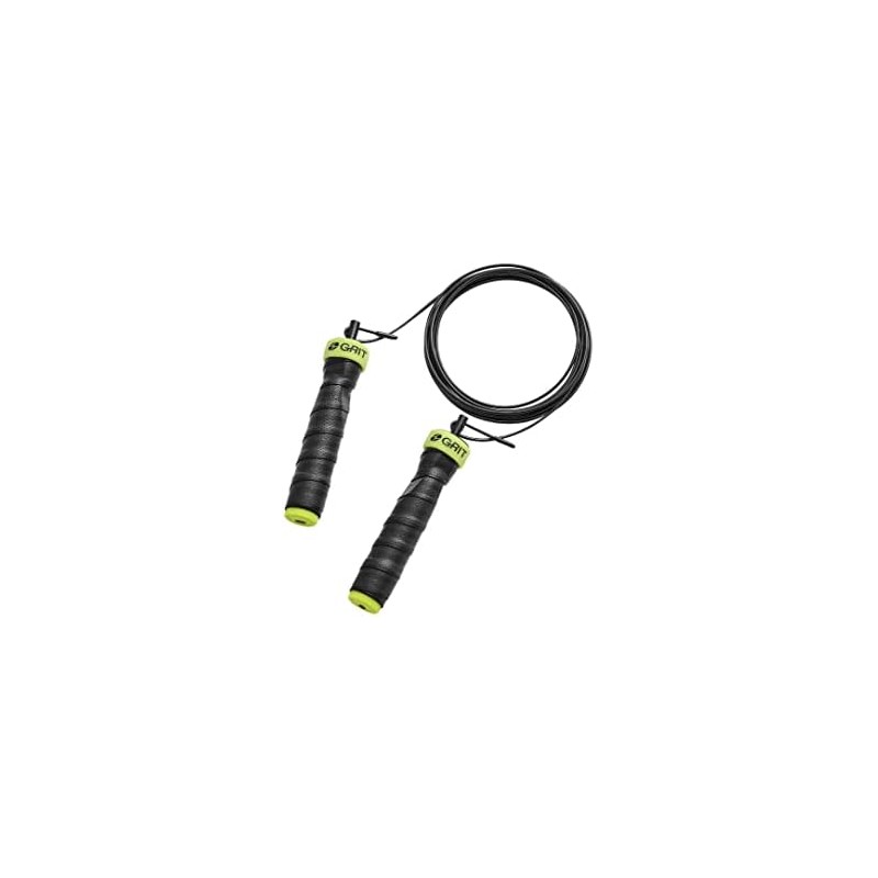 Cuerda para Saltar GRIT, Resistente, Ajustable, Ligera y Rotativa, Incluye