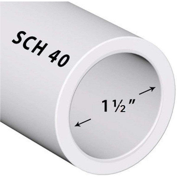 Manufacturer Direct PVC Pipe Sch40 1-1/2 Inch (1.5) White Custom
