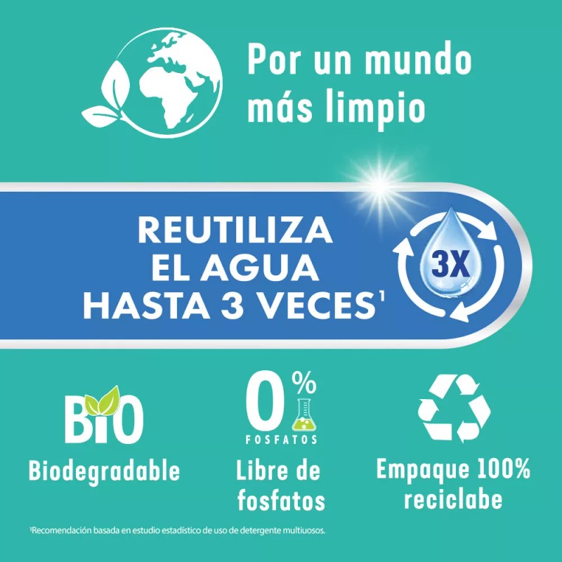 123 Multiusos Polvo Bolsa De 900 g Detergente Para Ropa