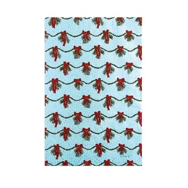 Gift Wrap - Garland - Ice Blue/Dark Green/Red