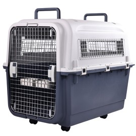 Elevon Plastic Kennels, Plastic Dog Crate, Airline Approved Pet Carrier for Dogs and Cats Longer Traveling, XLarge