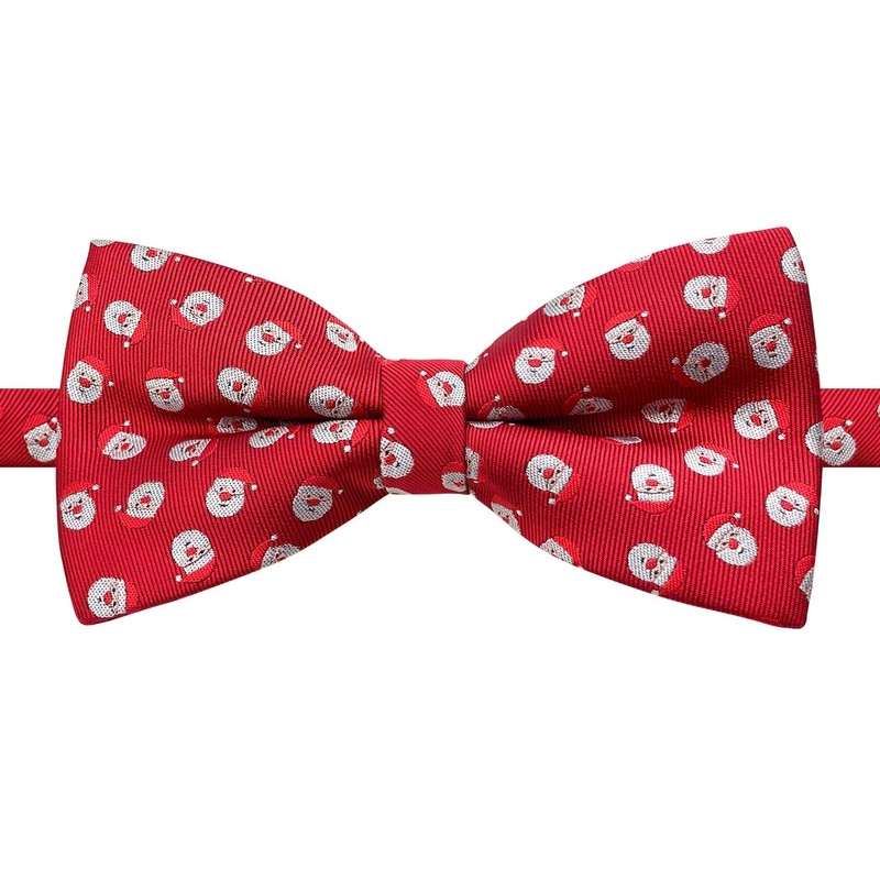 Retreez Men Woven Pre-tied Bow Tie Christmas Santa 13 cm