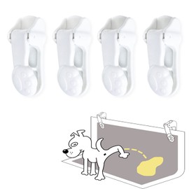 Dog Pee Pad Holder with Walls (4 Pack) for Small & Large Size Wee Wee Pad, Indoor Potty Training Pad Holder for Leg-Lifting Puppies (White)
