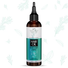 Dead Sea Collection Rosemary & Mint Hair Oil – Refreshing & Hydrating with Dead Sea Minerals – Lightweight Moisturizing Hair Oil for All Hair Types – Paraben-Free – 6.76 fl oz