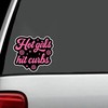 Hot Girls Hit Curbs Sticker 5 inch – Funny Pink