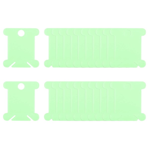 HARFINGTON 300pcs Embroidery Floss Bobbins, 1.5" x 1.4" with Thread