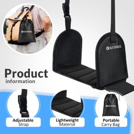 Airplane Footrest Hammock for Travel and Office Use Adjustable Portable & Lightweight Foot Sling - Sturdy Base Support