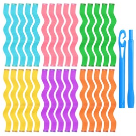 Curlers Pack of 30 Curls Wave Styling Kit Wave Formers with Styling Hooks Curlers Without Heat Hair Curlers for Long Hair Short Hair (30 cm)