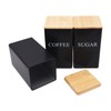 Toolzia Tea Coffee Sugar Canisters, 3 Pack Tea and Coffee
