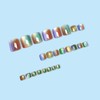 Cat Eye Press on Toenails,Color Gradient Fake Toe Nails with