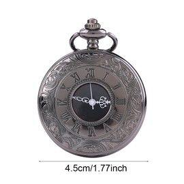ZJchao - Reloj de bolsillo, aleación analógica de cuarzo clásica Pantalla de 12 horas Reloj de bolsillo Collar colgante con cadena Collar Colgante Buena decoración